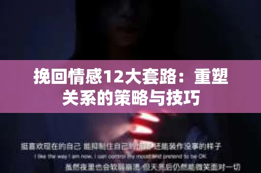 挽回情感12大套路:重塑关系的策略与技巧 挽回情感12大套路:重塑关系的策略与技巧