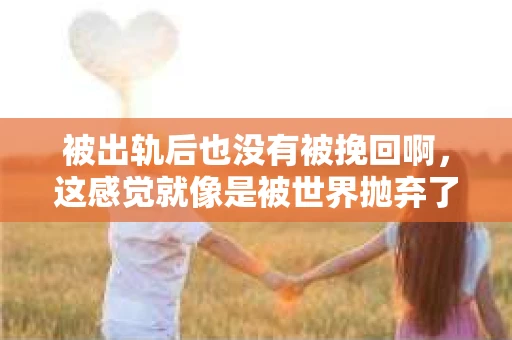 被出轨后也没有被挽回啊，这感觉就像是被世界抛弃了一样。我曾经也经历过这样的事情，那种心如刀割的痛，至今仍记忆犹新。今天，我想和大家聊聊这个话题，希望能给那些正在经历或者曾经经历过类似痛苦的人一些安慰和帮助。