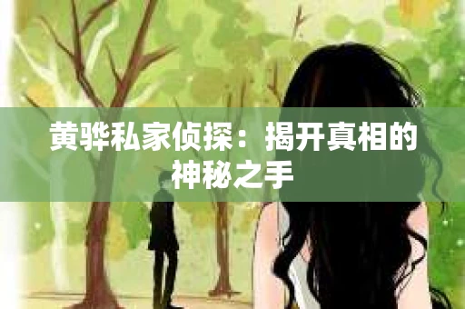 黄骅私家侦探：揭开真相的神秘之手