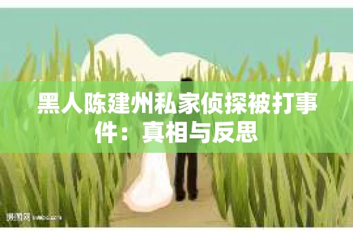 黑人陈建州私家侦探被打事件：真相与反思