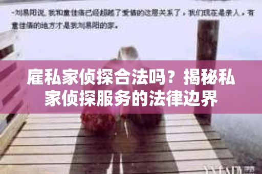 雇私家侦探合法吗？揭秘私家侦探服务的法律边界