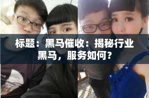 标题：黑马催收：揭秘行业黑马，服务如何？
