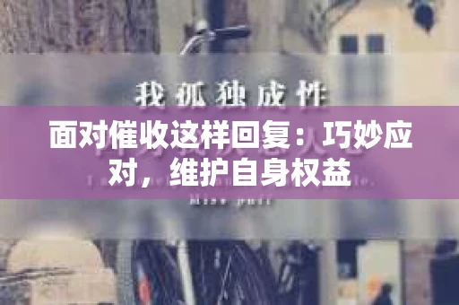 面对催收这样回复：巧妙应对，维护自身权益