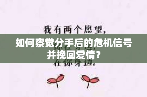 如何察觉分手后的危机信号并挽回爱情？